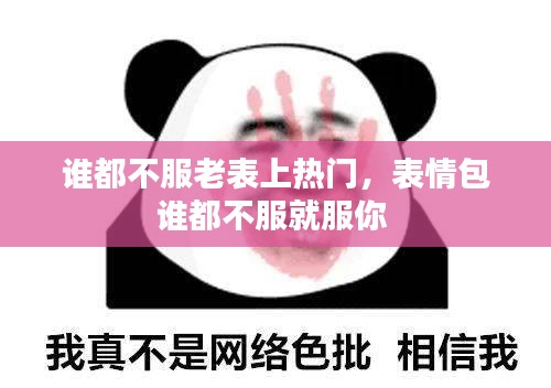 谁都不服老表上热门，表情包谁都不服就服你 