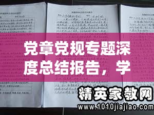 党章党规专题深度总结报告，学习、实践与反思