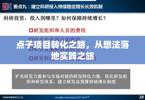点子项目转化之路，从想法落地实践之旅