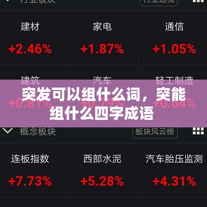 突发可以组什么词，突能组什么四字成语 