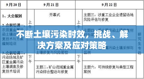 不断土壤污染时效，挑战、解决方案及应对策略