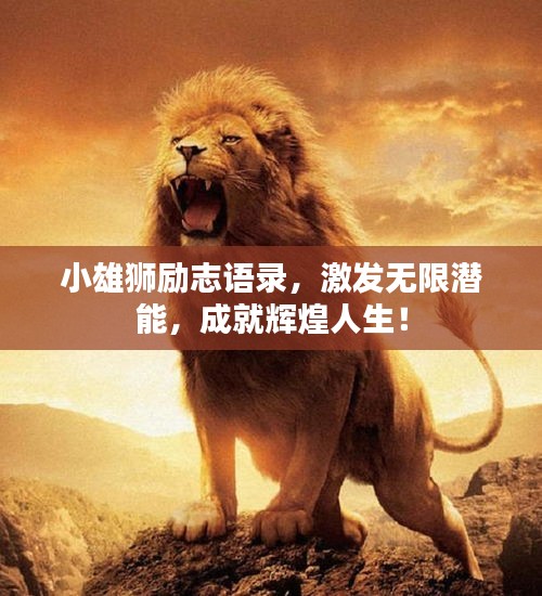 小雄狮励志语录，激发无限潜能，成就辉煌人生！