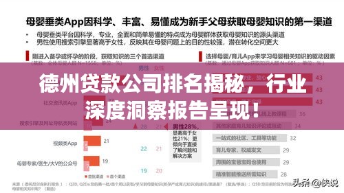 德州贷款公司排名揭秘，行业深度洞察报告呈现！