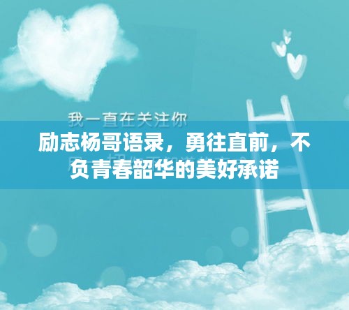 励志杨哥语录，勇往直前，不负青春韶华的美好承诺
